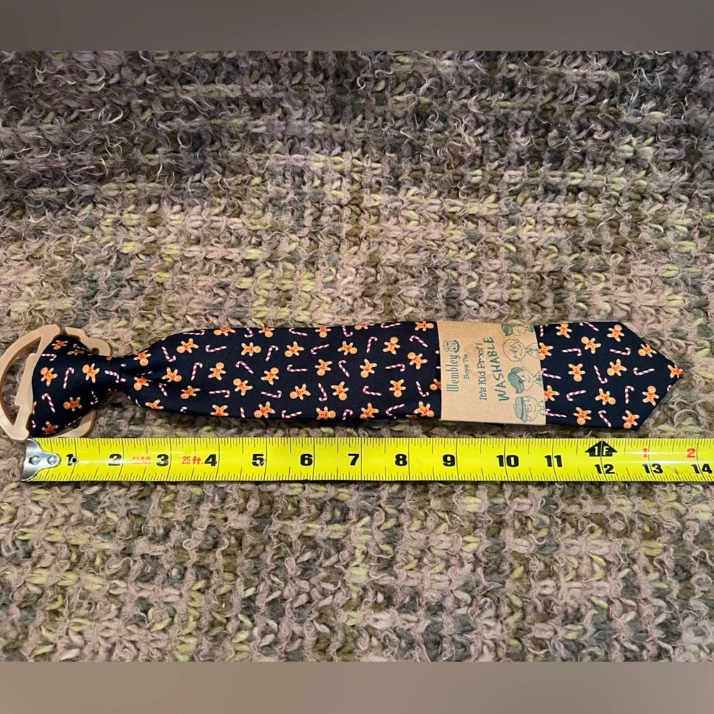 NWT, Wembley & Chaps Washable Christmas clip-on Necktie Neck Ties, Boys.